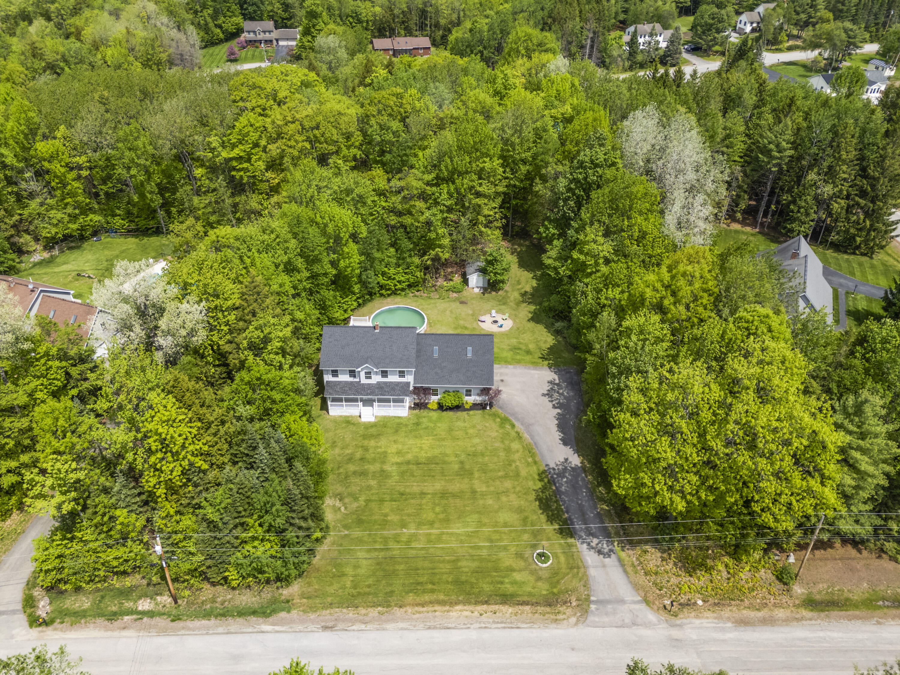 9 Tyrawley Road Farmingdale, ME 04344 - Photo 53 of 57 Drone Front Yard 2