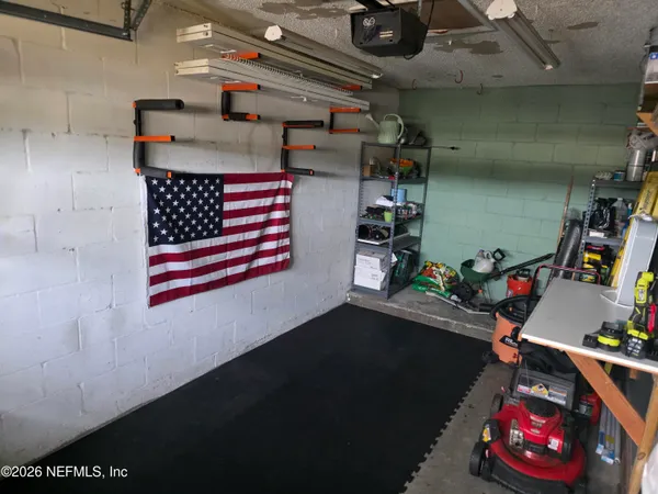 a room with storage and utility