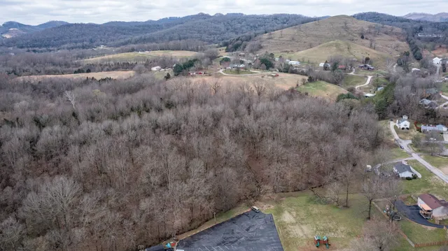 a view of city and mountain
