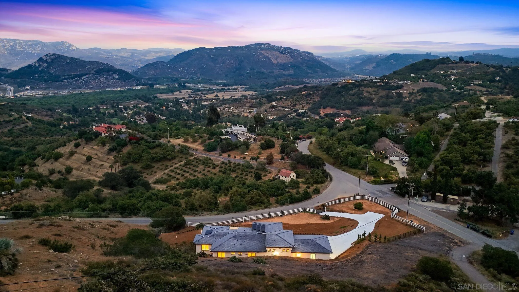 3916 Citrus Drive Fallbrook, CA 92028 - Photo 61 of 72 an aerial view of a house with mountain view