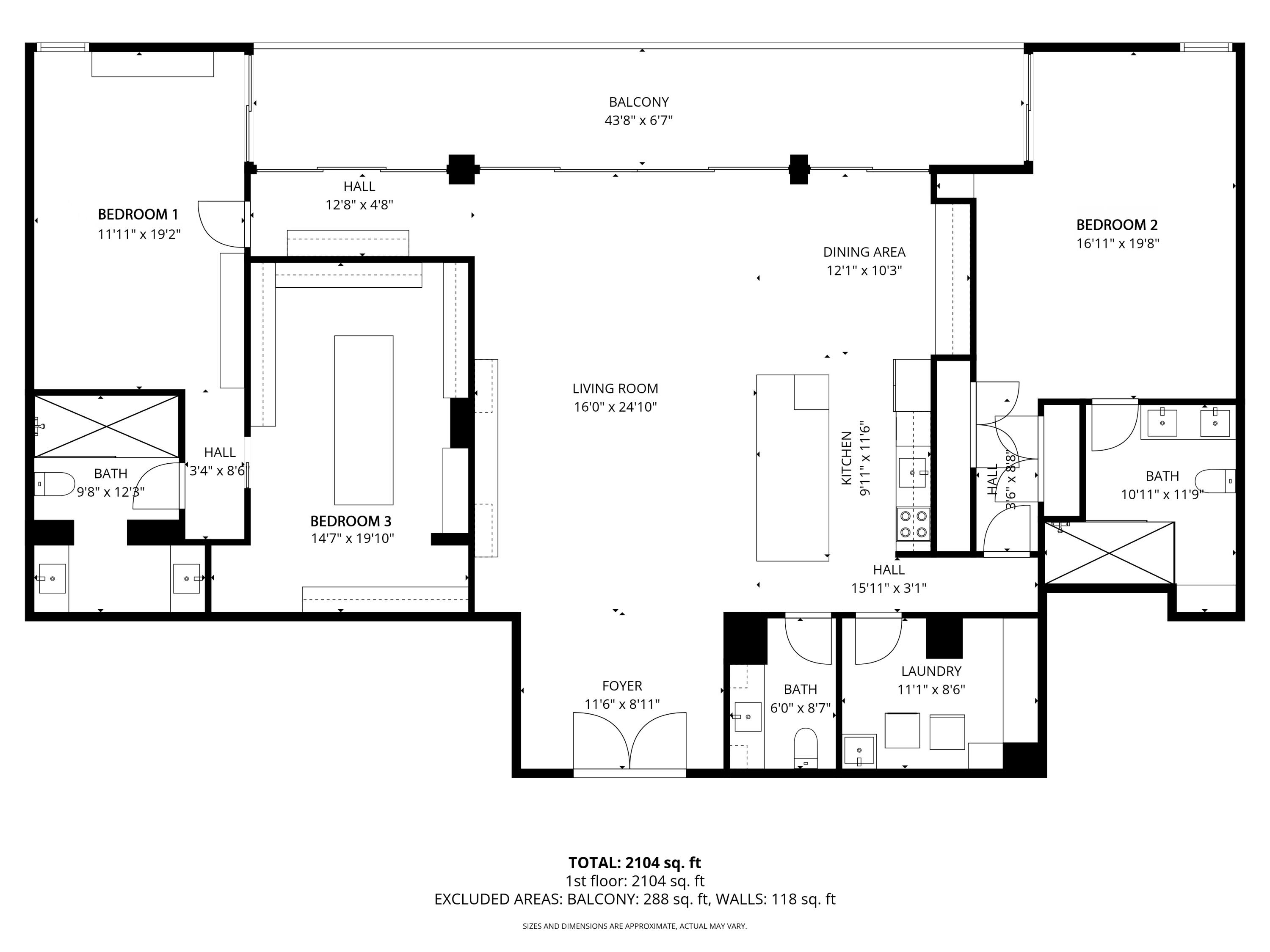 5280 North Ocean Drive, Unit 11F Singer Island, FL 33404 - Photo 97 of 97 Floor Plan