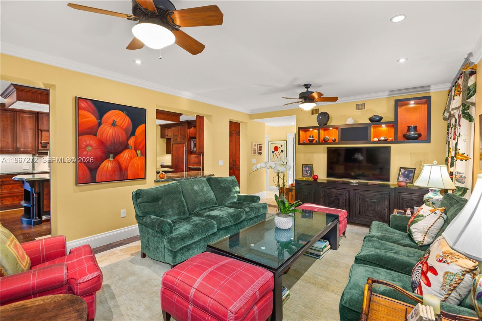 4867 Southwest 82nd Street Miami, FL 33143 - Photo 38 of 69 a living room with furniture and a flat screen tv