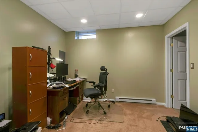 a view of workspace with gym equipment