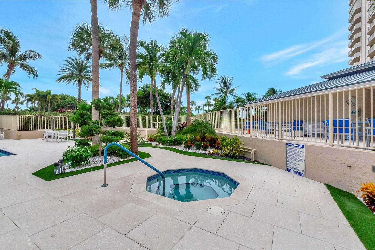 4001 North Ocean Boulevard, Unit 1602 Boca Raton, FL 33431 - Photo 31 of 39 SEA RANCH NEW HOT TUB AREA PHOTO
