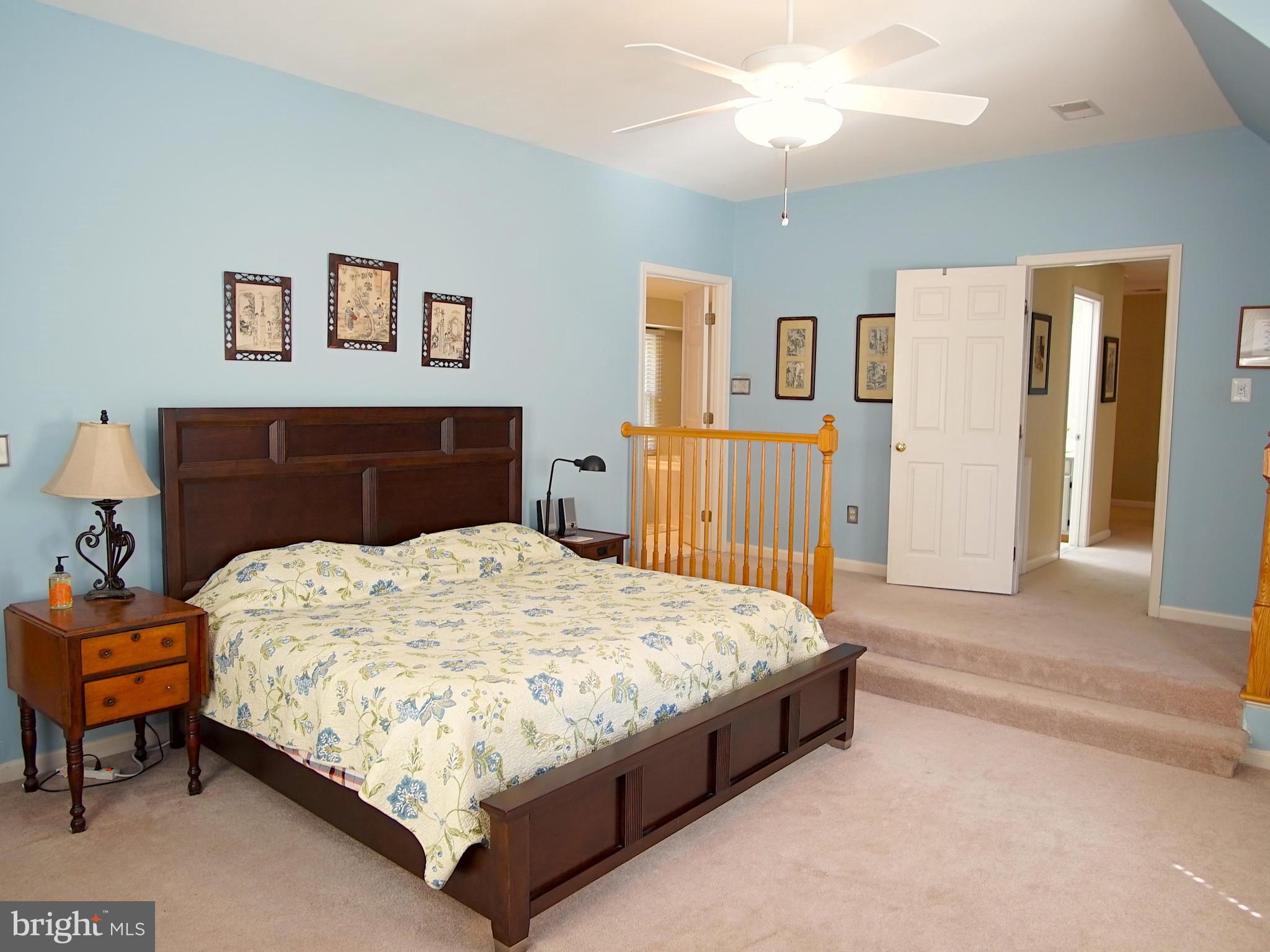 227 Midsummer Circle Gaithersburg, MD 20878 - Photo 10 of 25 a bedroom with a large bed and a chandelier