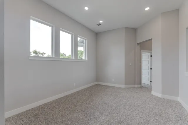 an empty room with a window