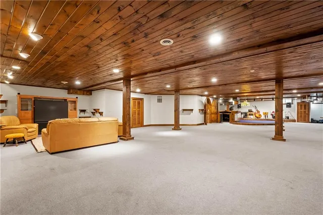 a view of a storage in a room