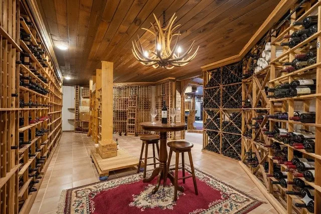 a view of a chairs and table in a patio