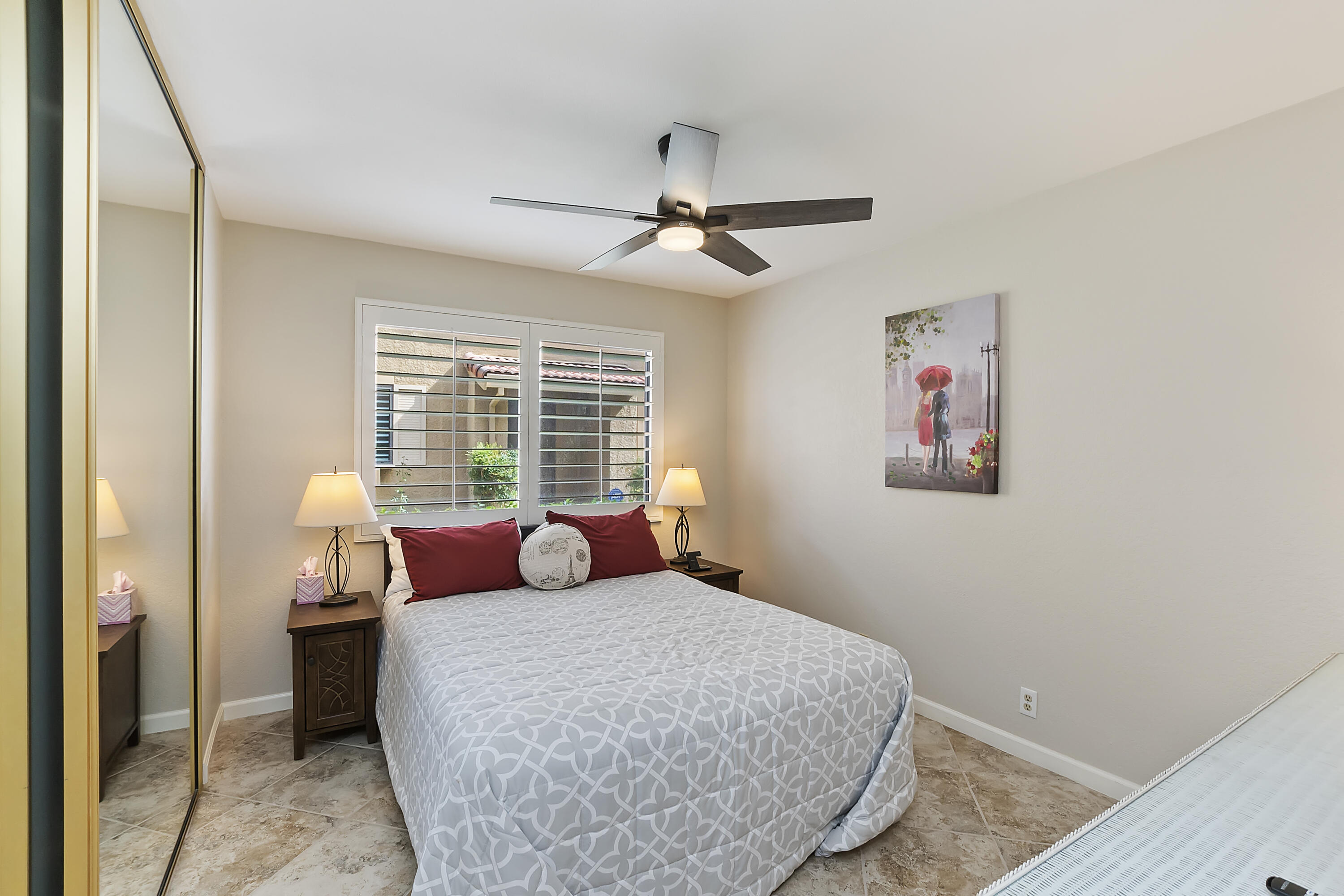 6 Maximo Way Palm Desert, CA 92260 - Photo 20 of 48 a bedroom with a large bed and a window