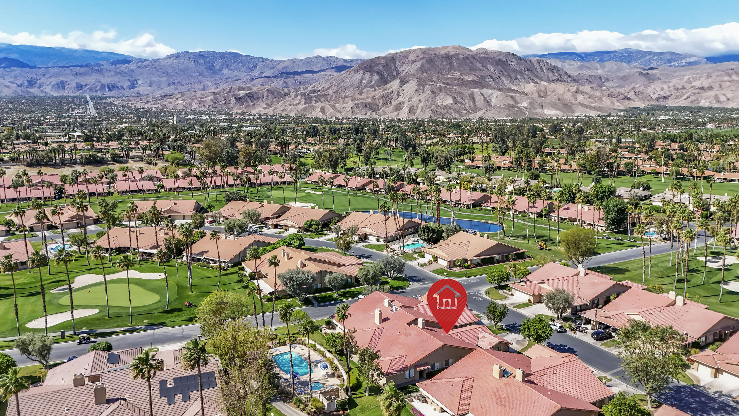 6 Maximo Way Palm Desert, CA 92260 - Photo 35 of 48 an aerial view of residential houses and outdoor space