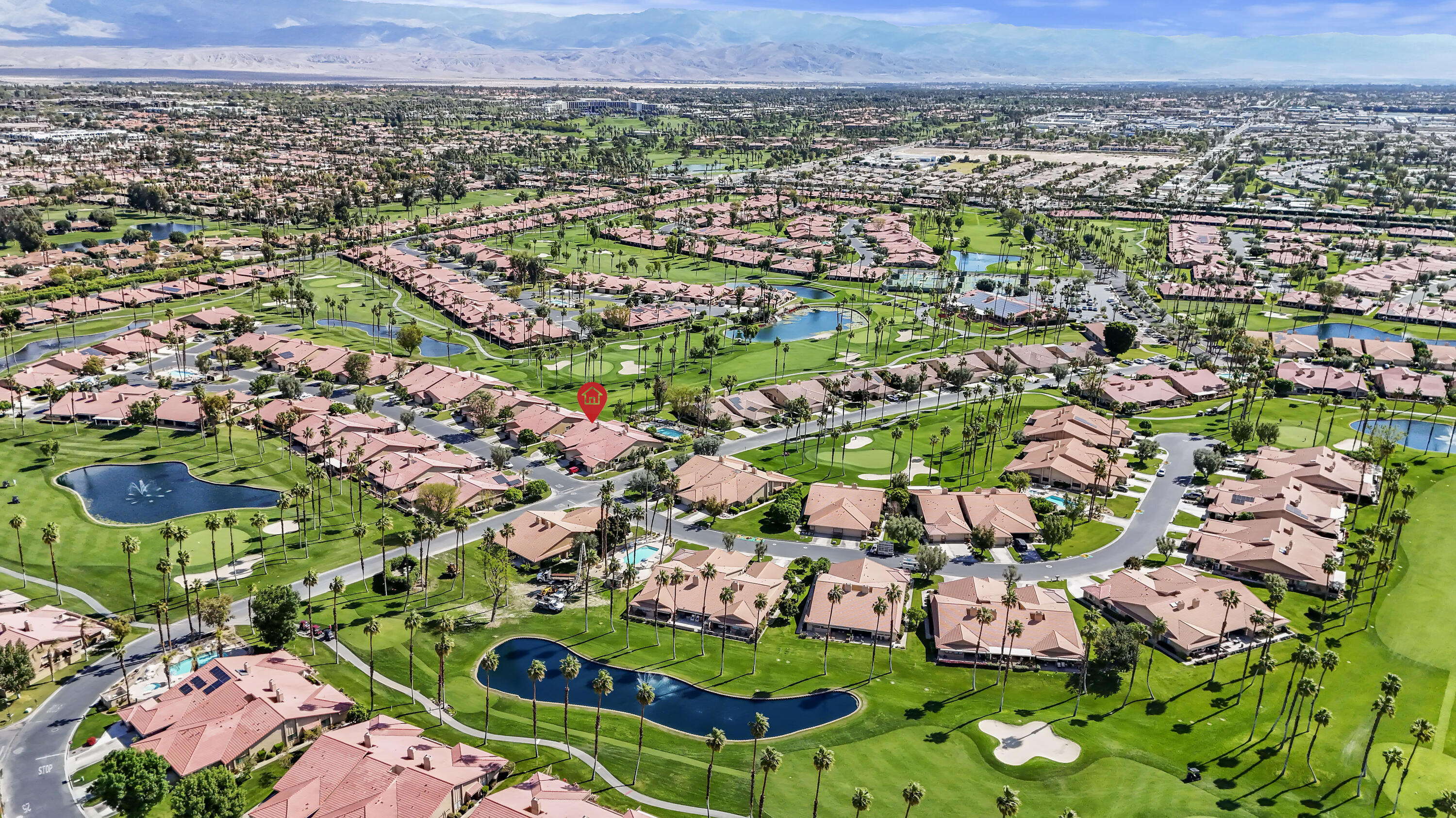 6 Maximo Way Palm Desert, CA 92260 - Photo 38 of 48 an aerial view of residential houses with outdoor space