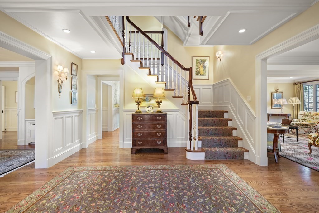 111 Livingston Road Wellesley, MA 02482 - Photo 4 of 42 a view of entryway and hall with wooden floor