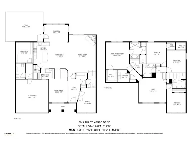 $800,000 | 5314 Tilley Manor Drive, Matthews, NC 28105