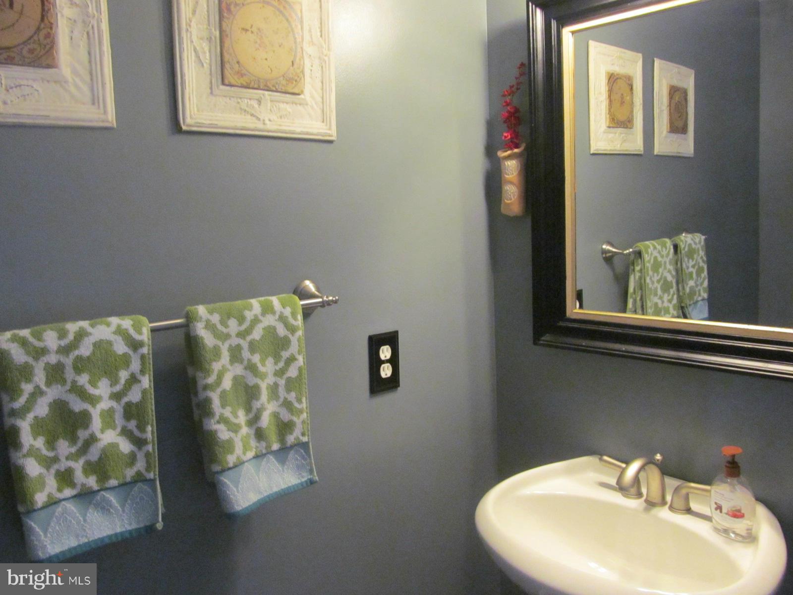 Powder Room with  Briggs pedestal sink
