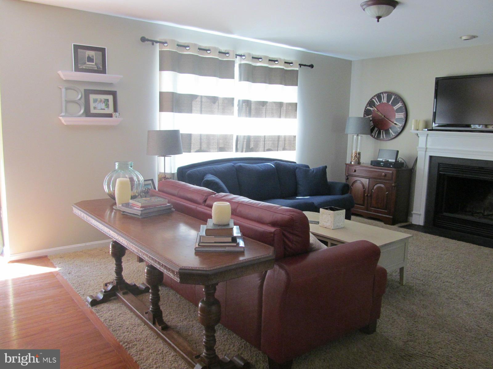 Family Room off kitchen with wall to wall