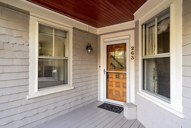 a view of front door of house