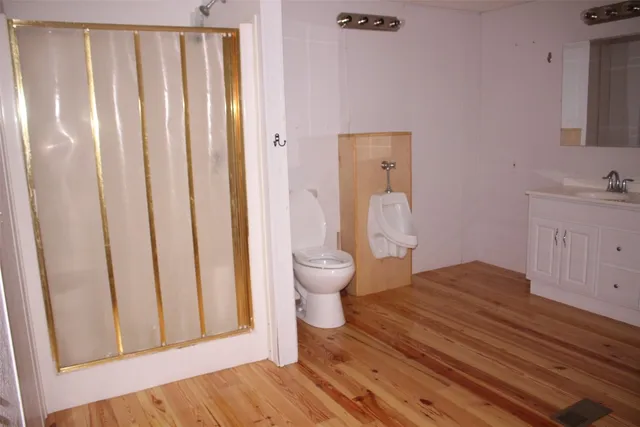 a bathroom with a sink and a toilet