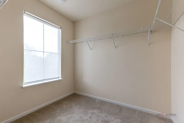 an empty room with a window