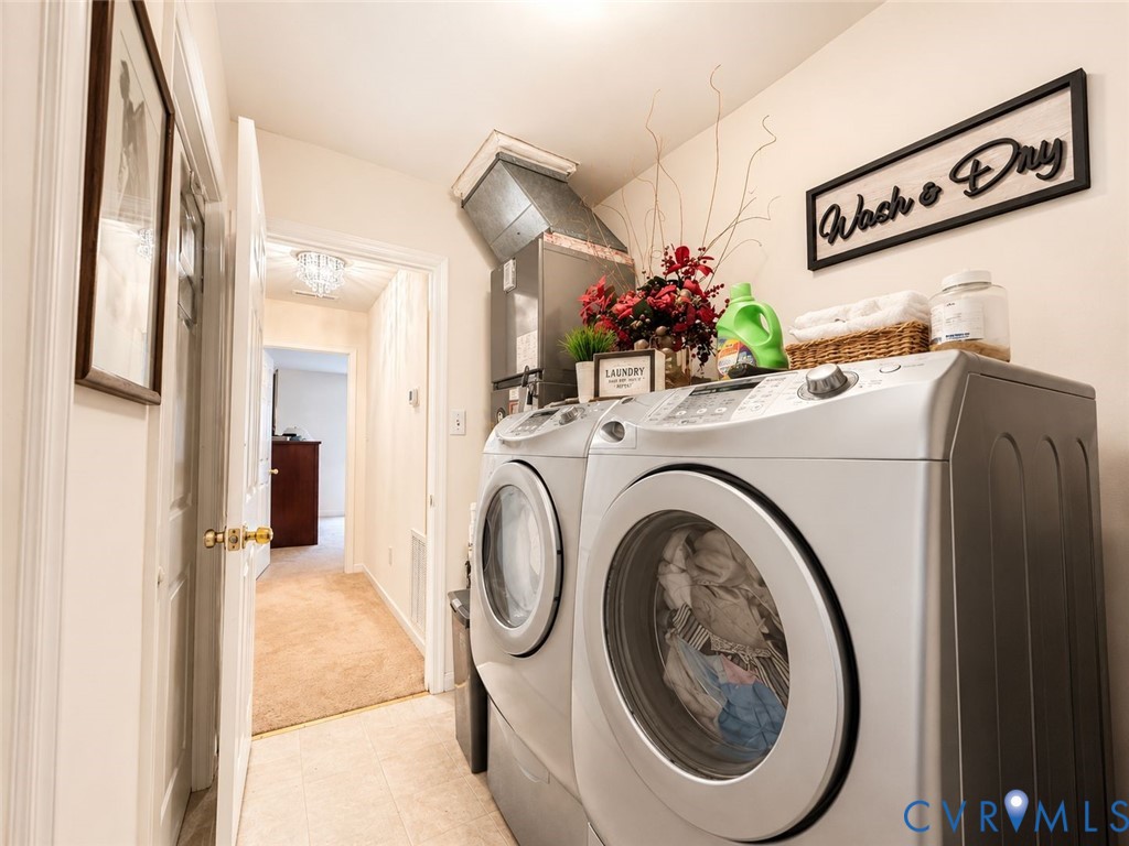 Undisclosed Address Rice, VA 23966 - Photo 17 of 31 Dedicated laundry area featuring tile flooring, ne