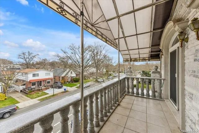 a view of city from balcony
