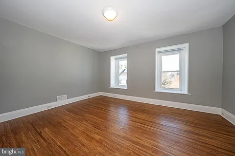 an empty room with an entryway