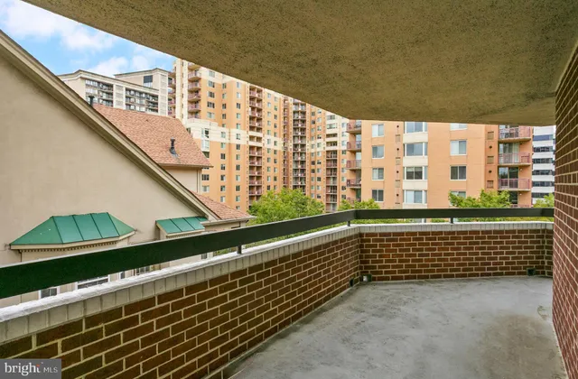 a view of a balcony with outdoor space