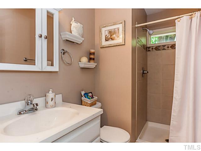 1731 Euclid Road Durham, NC 27713 - Photo 20 of 25 a bathroom with a sink mirror and vanity