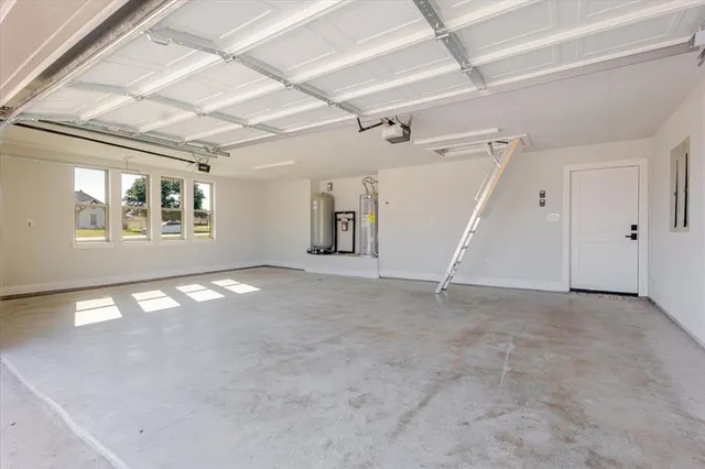 a view of an empty room with a windows