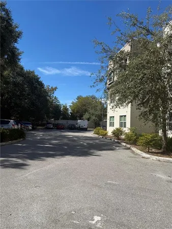 a view of a house with a street