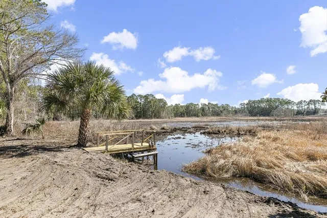 a view of a lake with a mountain