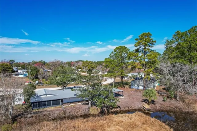 a view of a terrace with a garden