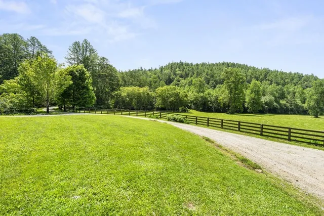 a view of a house with backyard and garden