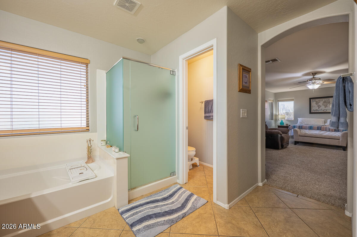 3328 East Merlot Street Gilbert, AZ 85298 - Photo 26 of 48 a bathroom with a tub shower and sink