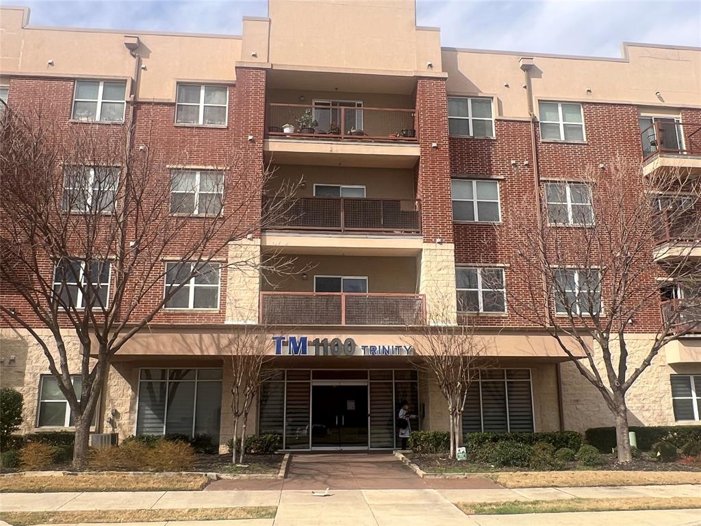 a front view of a building