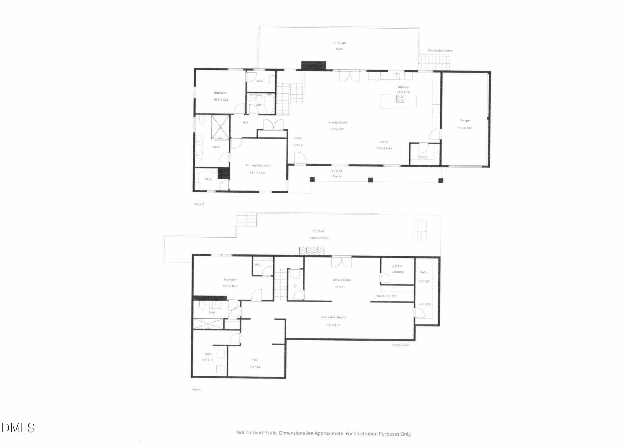 509 Oakland Drive Raleigh, NC 27609 - Photo 47 of 47 MLS FLOOR PLAN