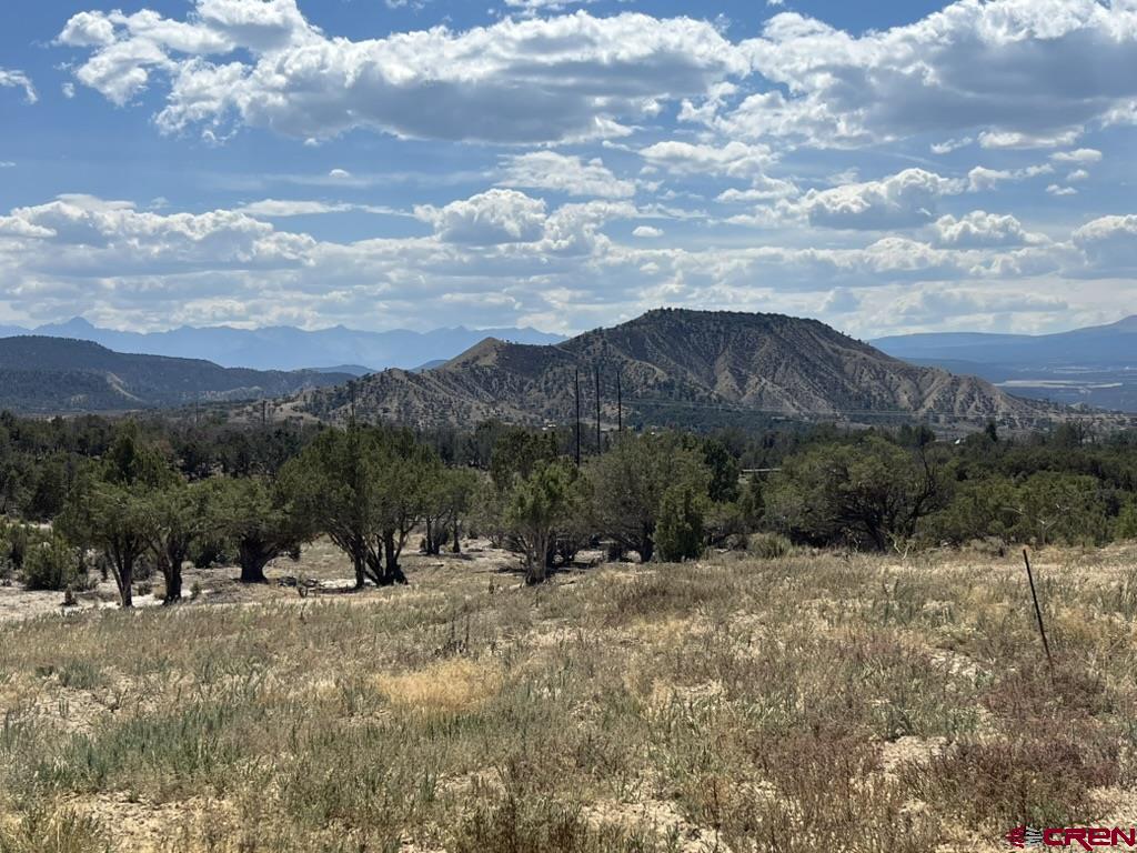 a view of a outdoor space with mountain view