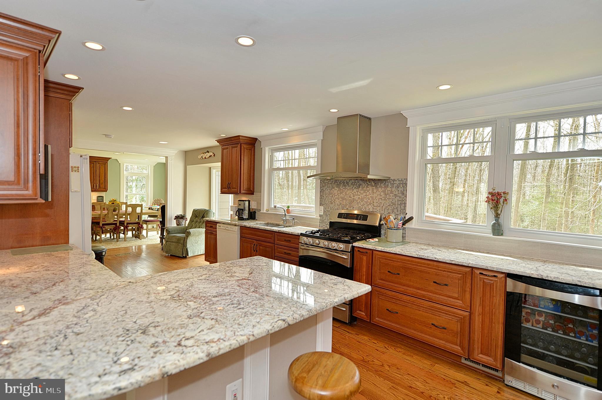 11403 Running Cedar Road Reston, VA 20191 - Photo 19 of 58 Kitchen view from breakfast bar, beverage fridge