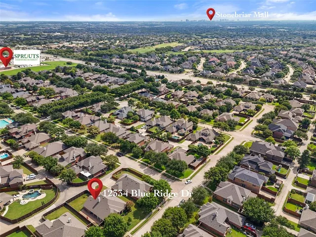 an aerial view of a city