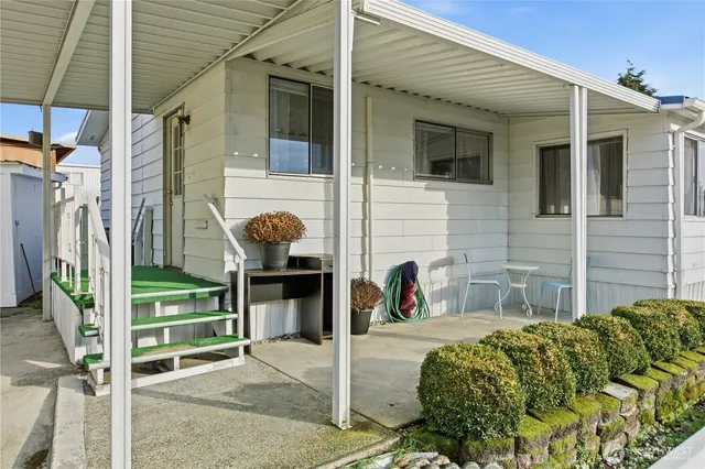 a view of backyard of the house