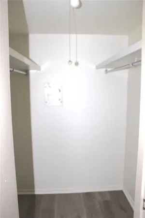 a close view of a closet in the kitchen