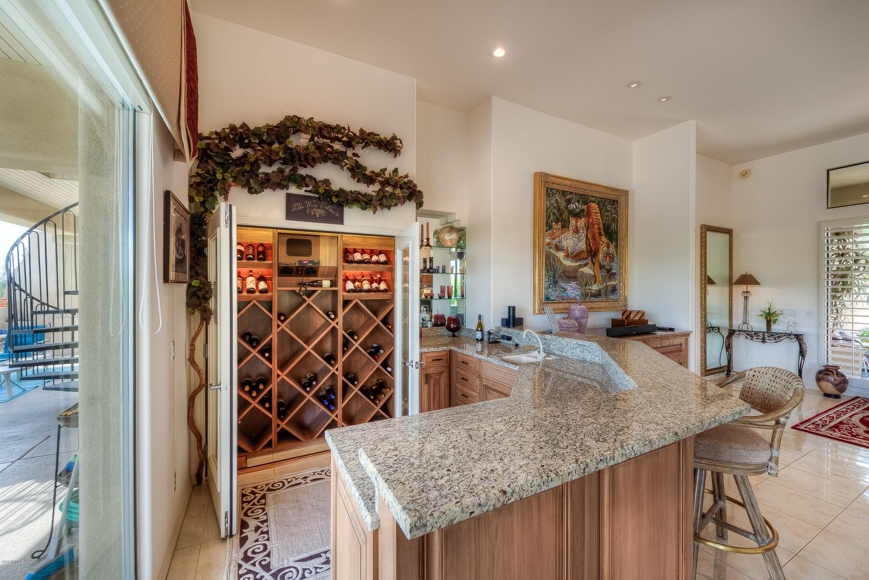 27601 North Azatlan Drive Rio Verde, AZ 85263 - Photo 8 of 29 008_Wet Bar ~ Wine Cellar