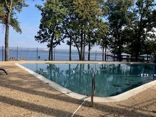 a view of swimming pool with a backyard