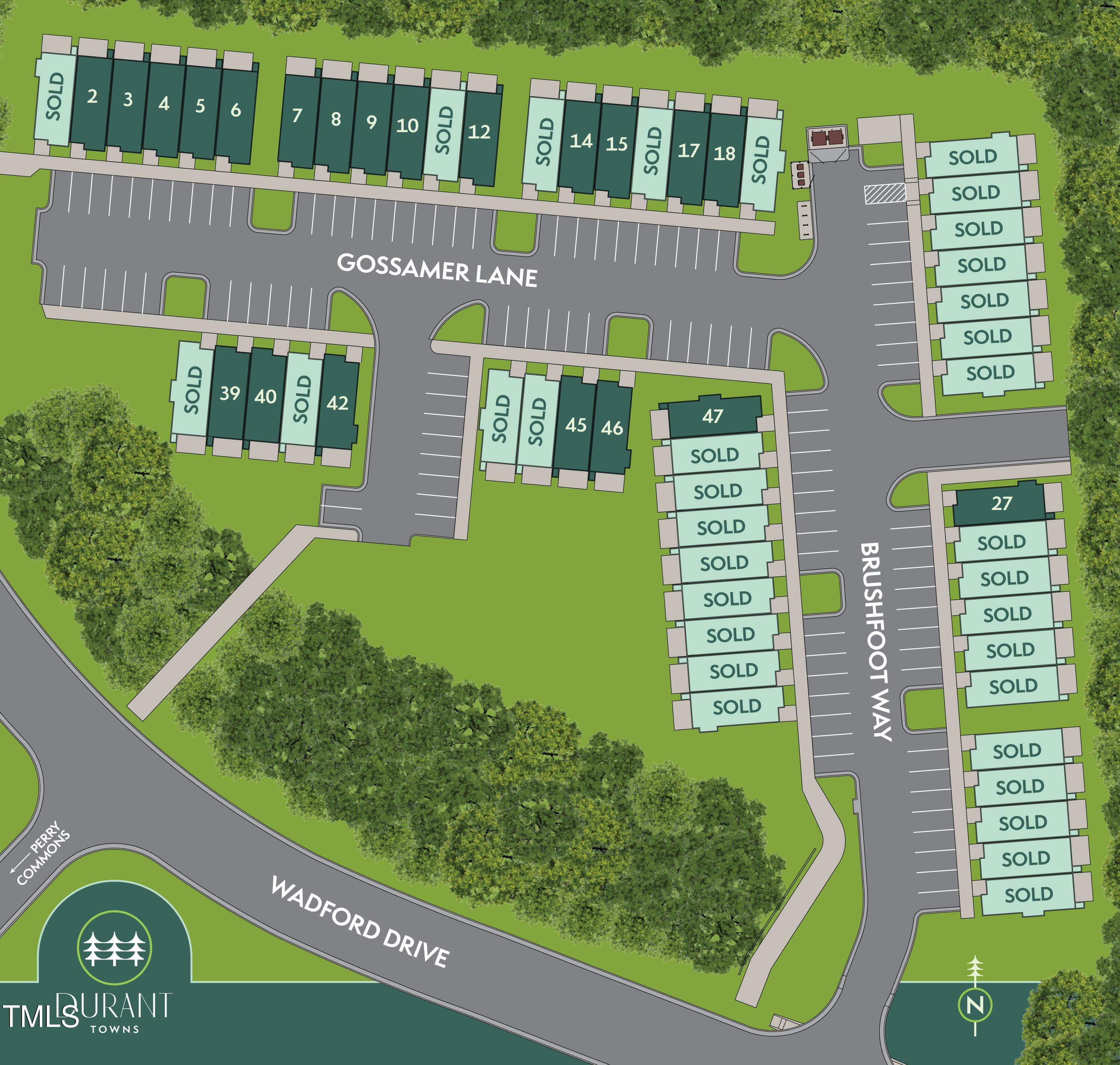4821 Gossamer Lane, Unit 101 Raleigh, NC 27616 - Photo 39 of 47 Durant_Towns_Site_Map_vFinal-r1_9 23 24