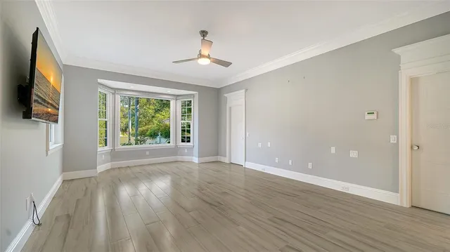 a view of outside space and a lake view