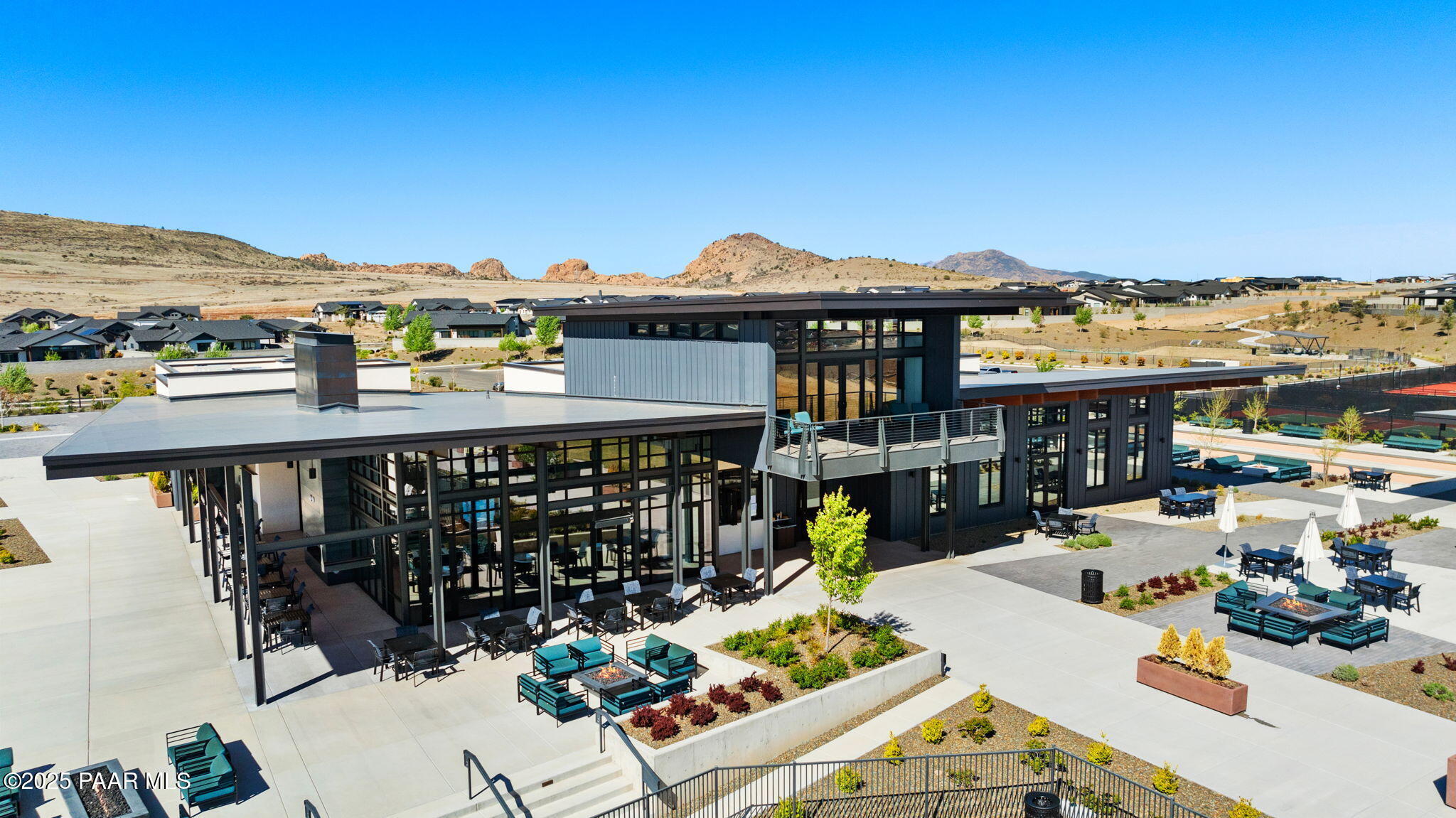 5902 Finch Place Prescott Valley, AZ 86314 - Photo 38 of 116 a view of a balcony with wooden floor and outdoor seating