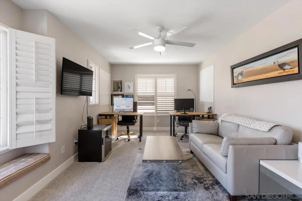 219 Jacob Lane Encinitas, CA 92024 - Photo 30 of 46 a living room with furniture and a flat screen tv