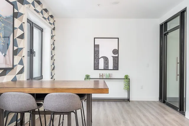 a living room with furniture and a couch