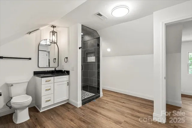 a bathroom with a toilet a sink and a mirror