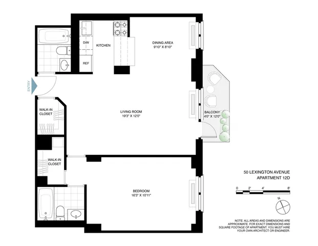 $975,000 | 50 Lexington Avenue, Unit 12D | Flatiron