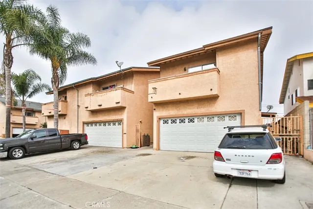 a car parked in front of a building
